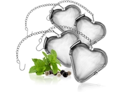 Conjunto De 4 Infusores Chá Em Aço Inoxidável 304, Próprios Para Lava Louças Infusor Com Diâmetro 5,8 Cm Folhas Soltas, Especiar Aquaforge