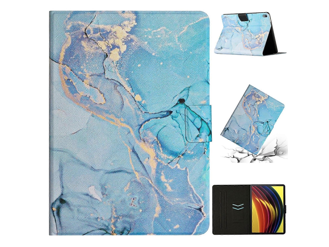 Capa De Couro Inteligente Com Padrão De Mármore Para Tablet Lenovo Tab P11