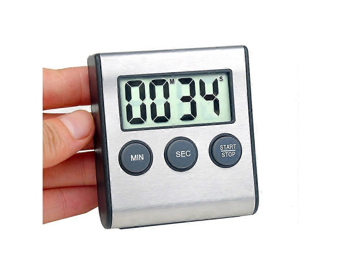 Temporizador Digital Para Cozinha, Montado Na Parede Ou Em Um Suporte Para Mesa, Compacto