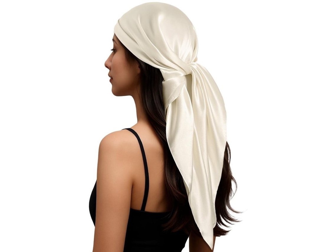 Luzesol- Lenço De Cabeça 100% Piel De Morango 90x90 Cm - Fio Anti-caio - Hipersensibilidade - Manta De Dormir Luxuosa - Pronta Para Presente - Classe