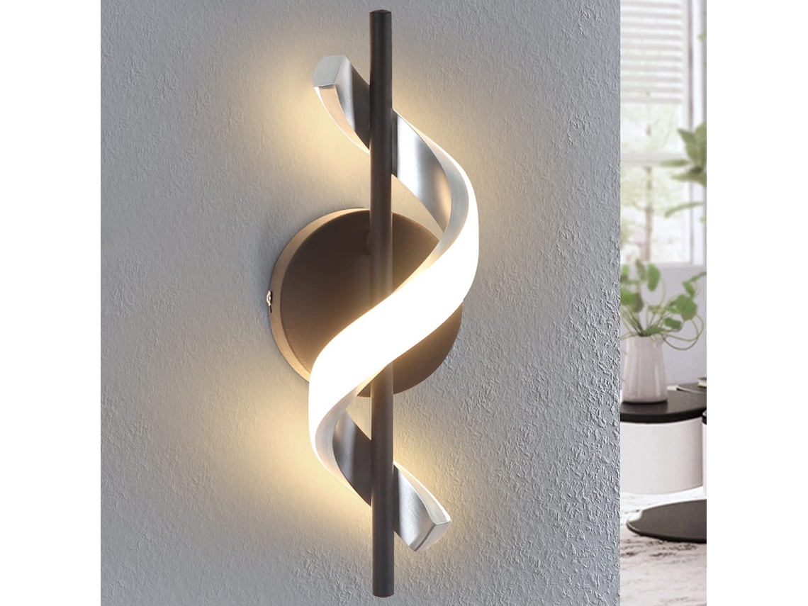 Nettlife Candeeiro De Parede Led Interior Moderna, Candeeiro Para Corredor E Quarto 3000 K Branco Quente, 7 W, Em Alumínio, Para Uso Diário