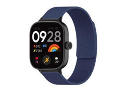 Bracelete para Redmi Watch 6 / 5 / 4 XIAOMOYU em silicone macio magnético com textura de lichia azul escuro