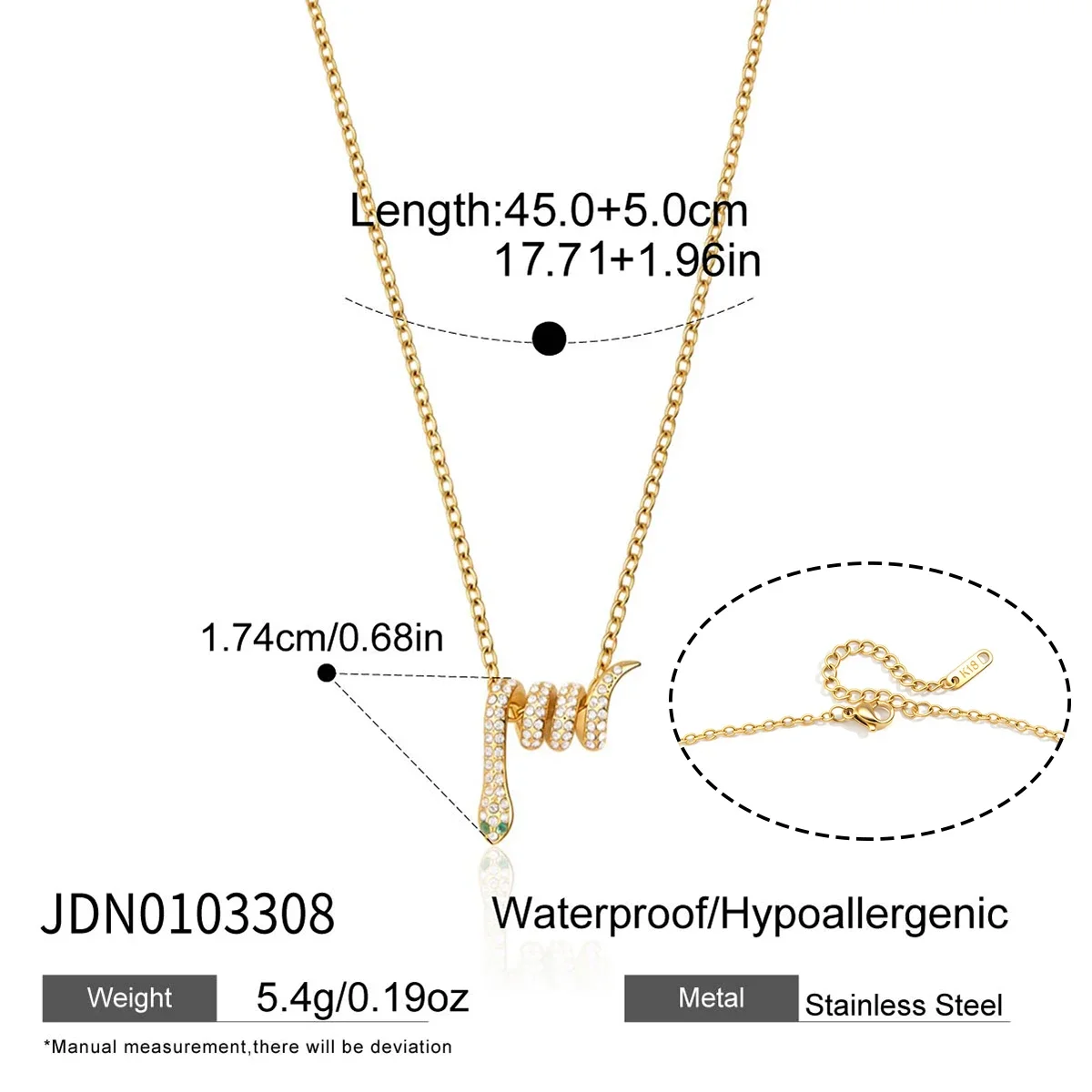 Colar Requintado Com Pingente De Cobra De Cristal, Joia Da Moda.