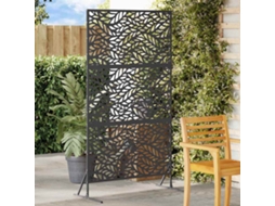 Vidaxl Protetor De Privacidade 100 X 50 X 180 Cm Aço Preto