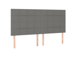 Cabeceira Cinza Escuro 160x5x118/128 cm MAISON EXCLUSIVE em tecido