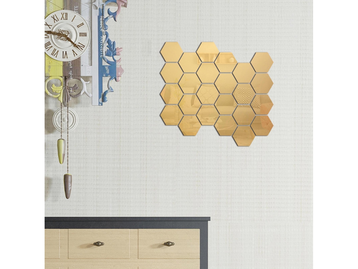 Stickers de Espelho Hexagonais LAXISCREED 32pcs
