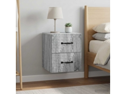 Vidaxl Gabinete De Canto Montado Na Parede 2 Pcs Sonoma Cinzento