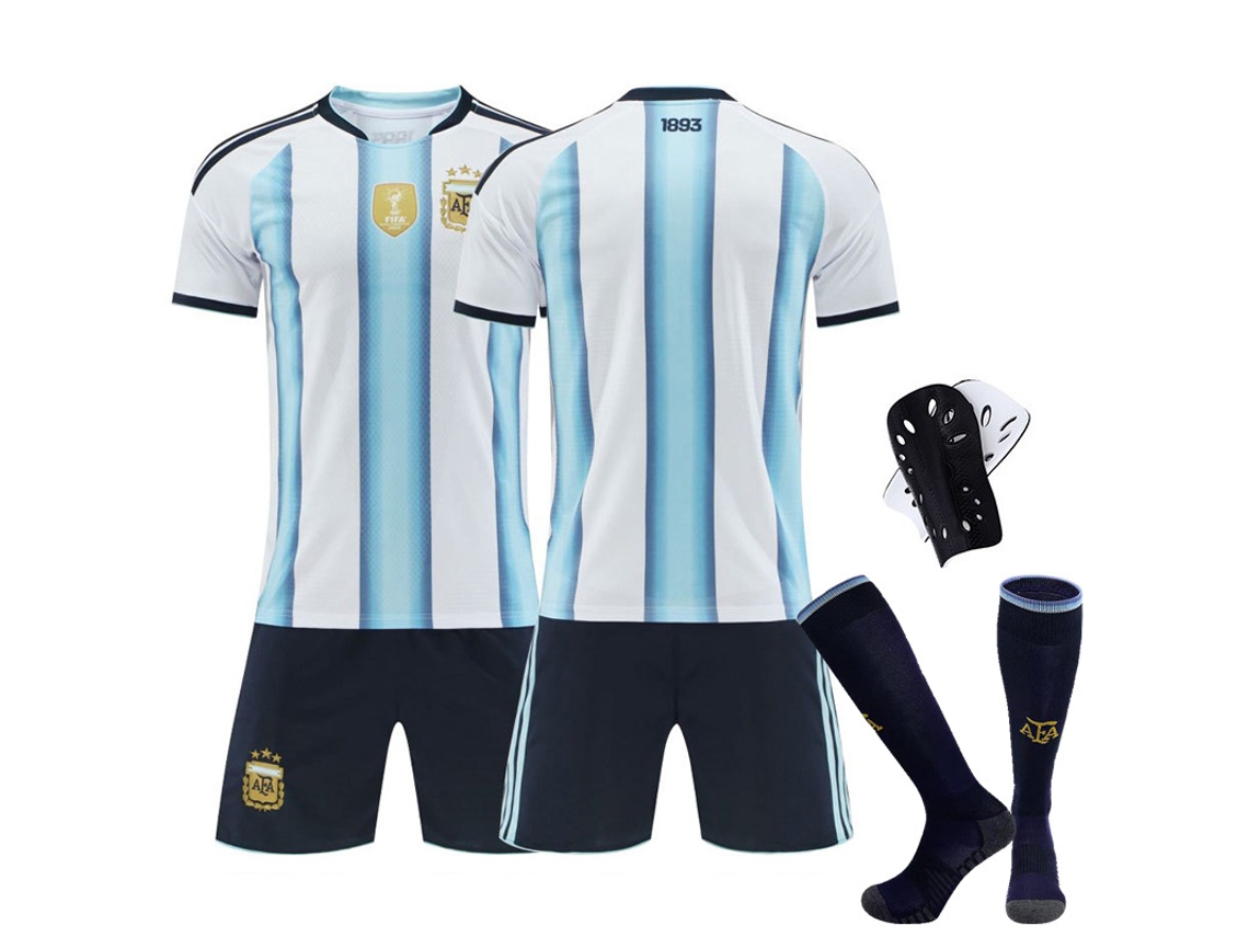 Camisa Principal Da Argentina 2026 Nova Versão Personalizável (não Oficial) 110 (100cm-110cm)