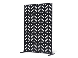 Tela de privacidade Vevor de 5 painéis, 48" x 20" x 72", com suporte, preta