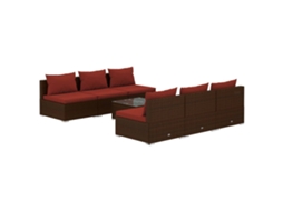 Garden Lounge Set, Garden Lounge Sets Vidaxl Marrom Rattan / Vime (n/a)