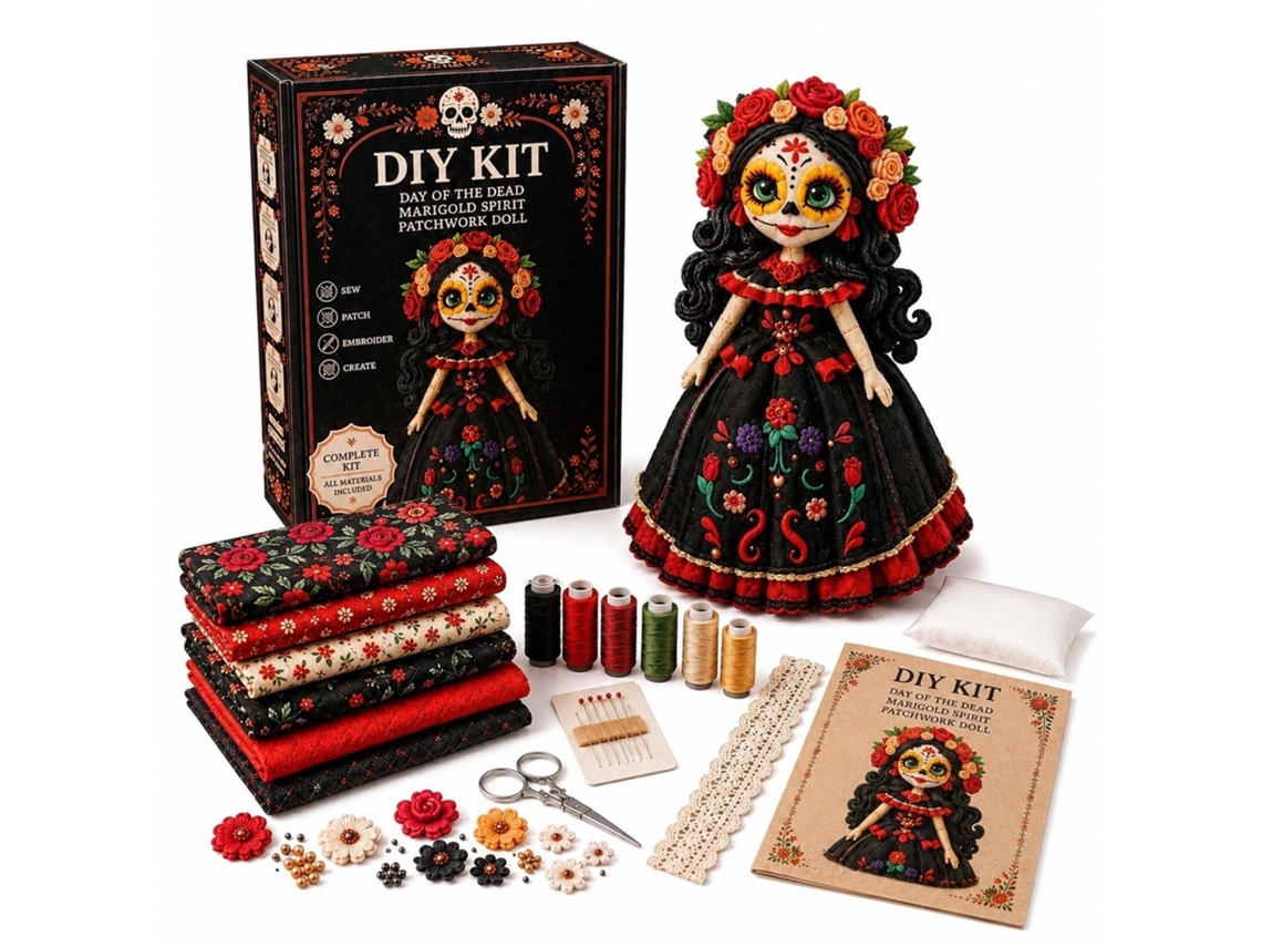 Kit De Costura E Patchwork (noiva Do Dia Dos Mortos F)