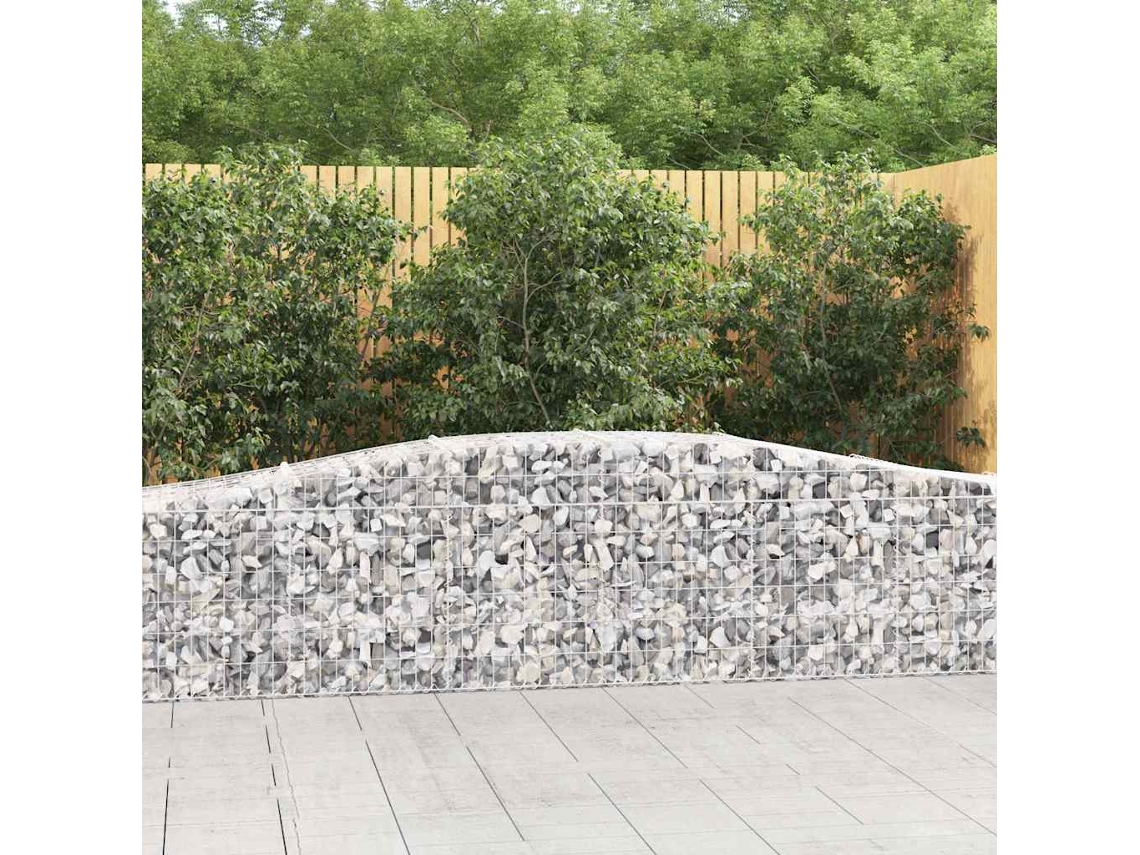 Vidaxl Cestos Gabião Arqueados 20pcs 400x50x60/80 Cm Ferro Galvanizado