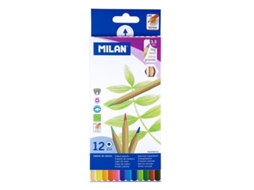 MILAN Caixa com 12 Lápis Grossos Hexagonais Coloridos