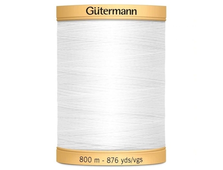 Fio De Bordar Ou Costura Nuançar Gütermann Creativ 743933 5709 Gutermann Algodão C Ne50 800 M 5709 Branco