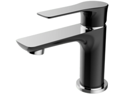 Lover Torneira Misturadora Preto Cromado Para Lavatório Essebagno