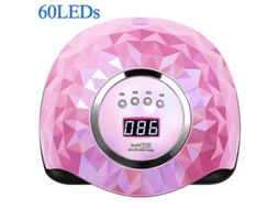 Lâmpada Led Uv Para Unhas De 248 W Com 60 Leds, Secagem Rápida, 4 Temporizadores, Rosa Ly Ebike