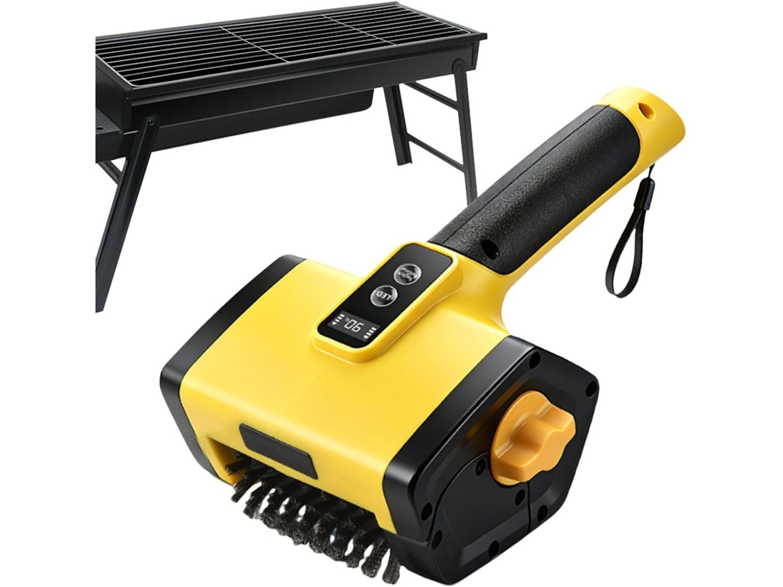 Escova Elétrica Recarregável Para Grelhas Com 2 - Design Funcional