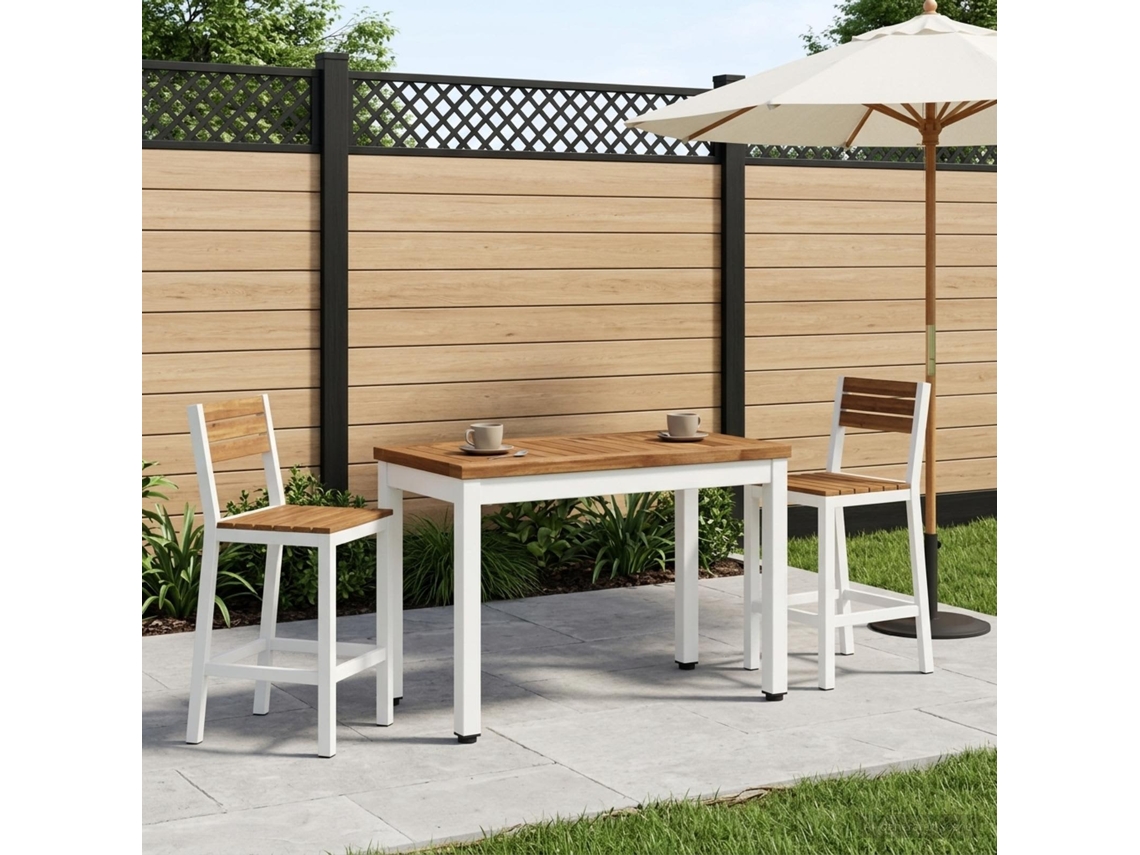 Vidaxl Mesa De Centro Natural E Branco 60,5 X 30 X 36 Cm