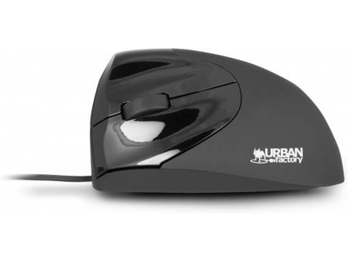 Rato URBAN FACTORY Ergo (USB - Produtiva - 2400 dpi - Preto)