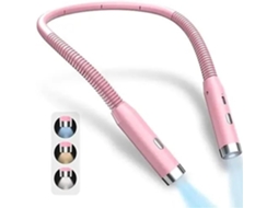 Rose, Luminária De Leitura Pescoço, Dobrável, Durável, Portátil, Recarregável Via Usb, Flexível, Led