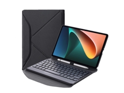 Capa De Couro Com Textura De Diamante B0n5 Para Teclado Bluetooth Com Suporte Traseiro Triangular Para Xiaomi Pad 5 / 5 Pro
