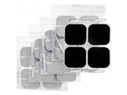 Lurelia Placas De Eletrodo Tens/ems 20 Unidades 50 X 50 Mm Reutilizáveis Sem Látex Cinzento Apoio Estável