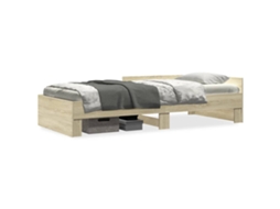 Bed Frame, Bed Frames Vidaxl Marrom Madeira Processada (75 X 190 Cm)