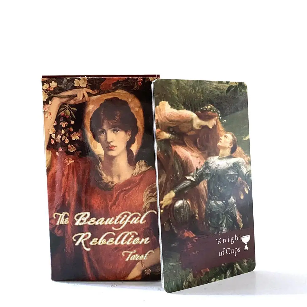 Cartas de Tarô Beautiful Rebellion 78 Cartas Oráculo Versão em Inglês Tabuleiro de Jogo de Adivinhação MDUG