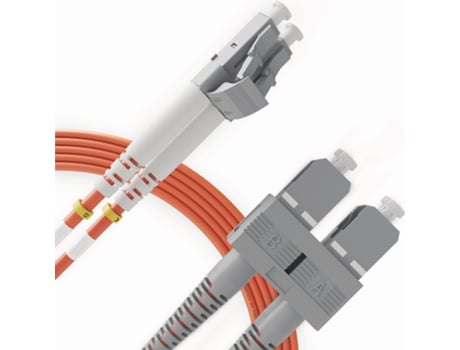 Cabo de Fibra Ótica BEYONDTECH Lc a Sc Om2 Multimodo Duplex 85 Metros 1 Unidade Cordão Duplo Fibra Óptica Upc/Upc 50/125 Lszh
