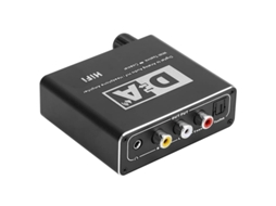 2026-conversor De Áudio Digital Para Analógico Com Fibra Óptica, Coaxial, Rca E Jack 3.5mm, Ajuste De Volume, 192khz