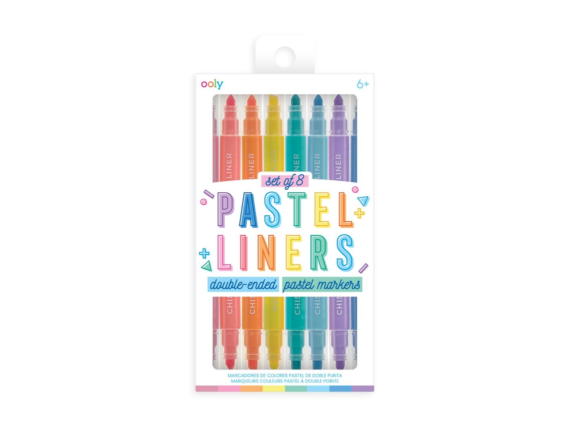 Conjunto 9 Sublinhadores Pastel 2 Pontas