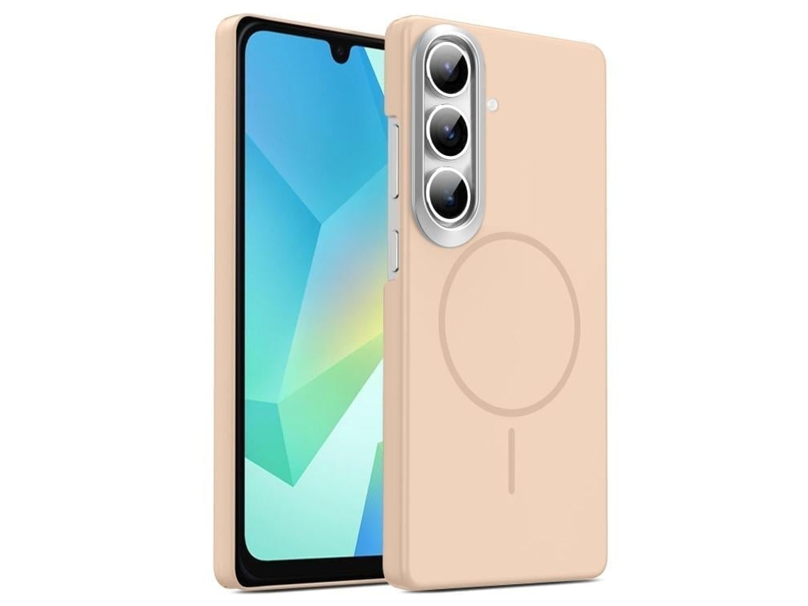 Capa Para Samsung Galaxy A16 5g Fina Circular Magsafe À Prova De Choque Dourada Em Policarbonato Ouro Deserto