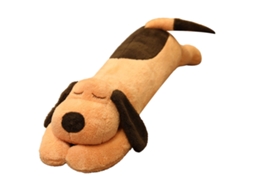 Brinquedo de Pelúcia Cachorro Algodão Pp Travesseiro Longo Fofo 60cm Marrom