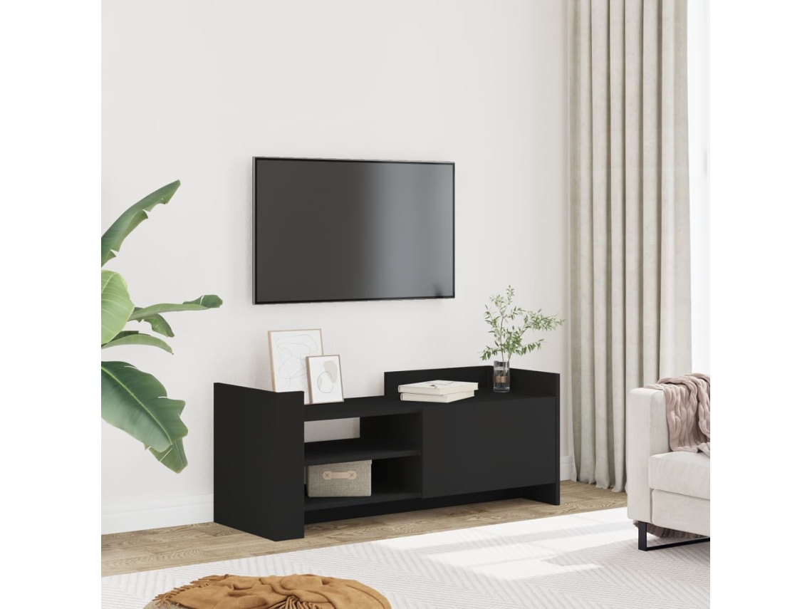 Vidaxl Móvel De Tv 100x35x40 Cm Madeira Processada Preto