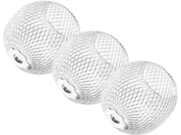 Esferas de Metal Prateado Vazadas, Fáceis de Instalar, Conjunto de 3, Estilos Variados, Decoração Criativa. SFUSHOS