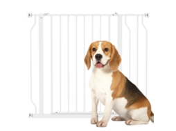 Portão Segurança Cães Extensível 75-145cm Sem Perfurar Branco S/MARCA