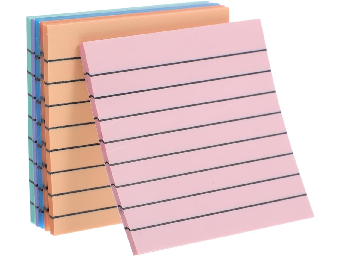 6 Cadernetas De Notas Autocolantes Transparentes Linhas, Papel Adesivo Prático Para Marcar Pontos Clés