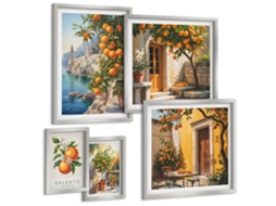 Conjunto De Pinturas Vistas Atmosféricas De Frutas Espelharte (5 Peças)