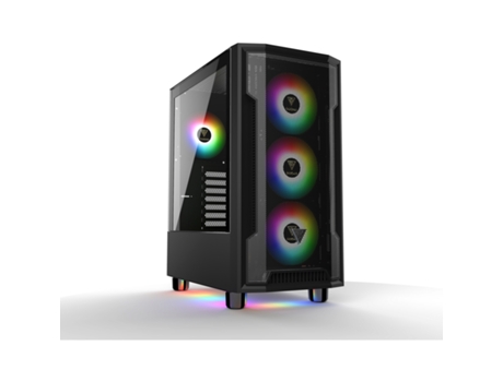 Caixa Atx para Pc de Torre Média com Painéis de Vidro GAMDIAS Athena M6 Lite Rgb