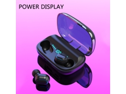 Fones Bluetooth LAXISCREED com Capa Power Bank e Display de Bateria