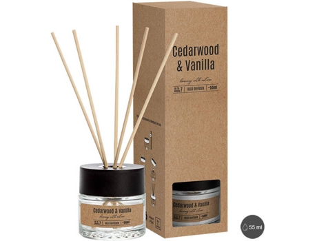 Ambientador com Pauzinho BISPOL Cedro e Baunilha (55 ml)