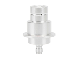 Adaptador de CO2 em liga de alumínio de 0,3 polegadas com conector de desconexão rápida e resistente ao desgaste para máquina de refrigerante (prata).