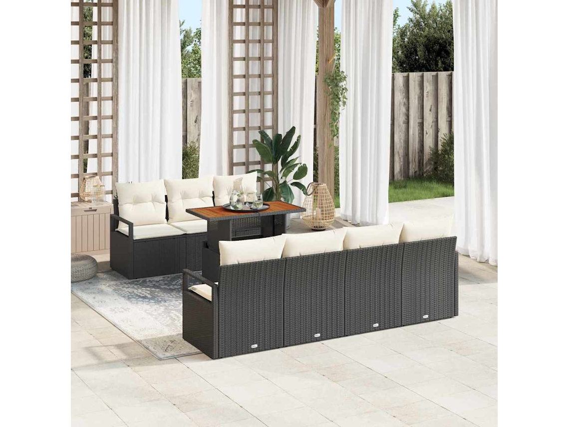 Vidaxl Conjunto De Sofá De Jardim 8 Unid. 7-número De Lugares
