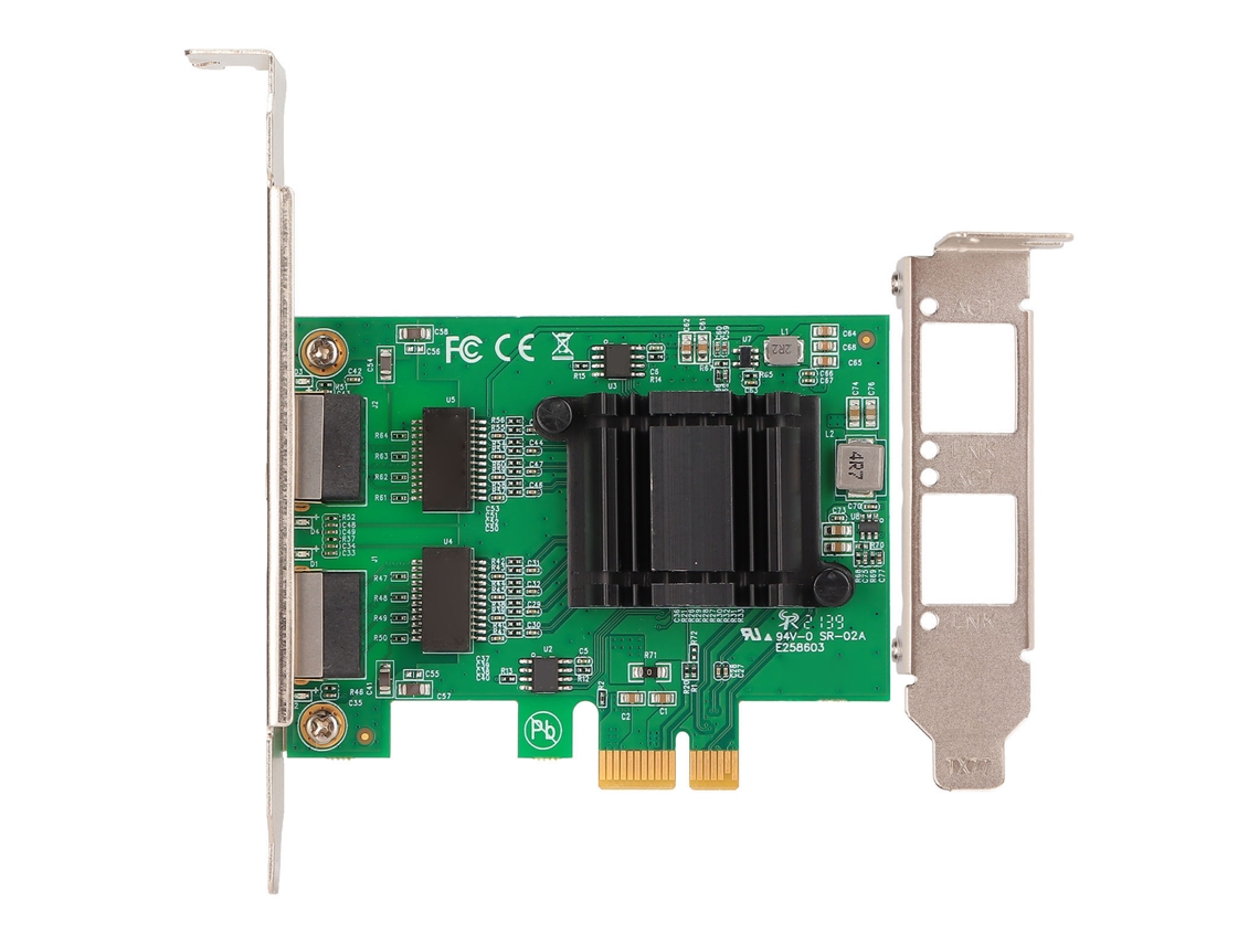 Placa De Adaptador Ethernet Pcie 10/100/1000mbps De Duas Portas Para Windows