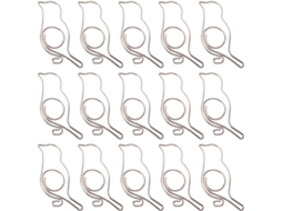 Clips de metal criativos em formato de passagem, cor prata, 20 unidades, para organizar contas e objetos em casa.