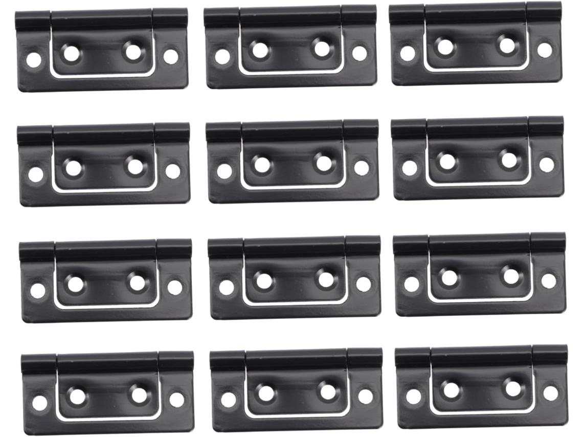 Conjunto De 12 Ferro Reforçado Pretas Clássicas Para Armários.