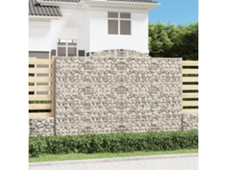 Gabion Basket, Gabion Baskets Vidaxl Prateado Ferro (300 X 30 X 200/220 Cm)