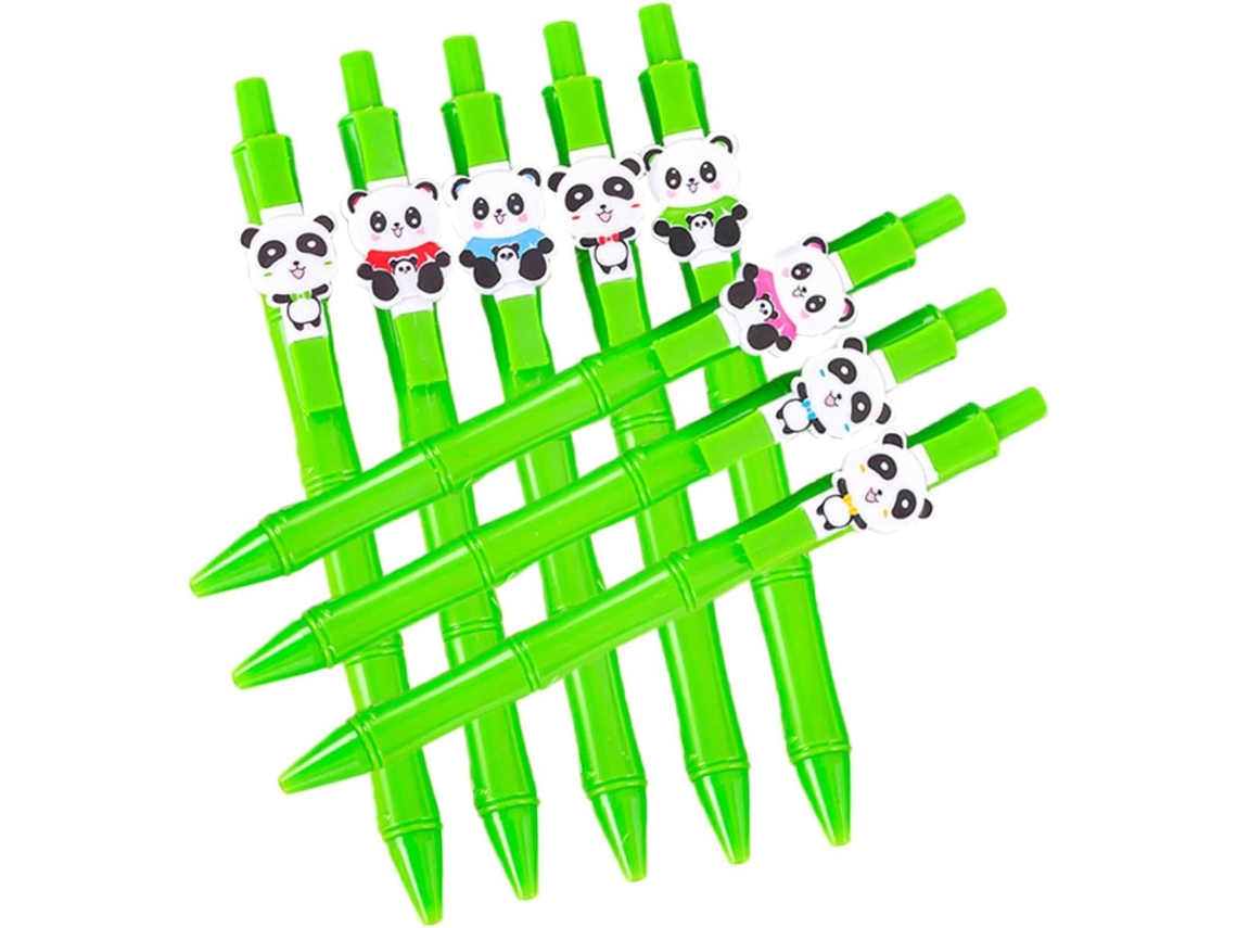 Conjunto De 8 Canetas Em Gel Ciieeo Com Tema Panda, Ideais Para Escola