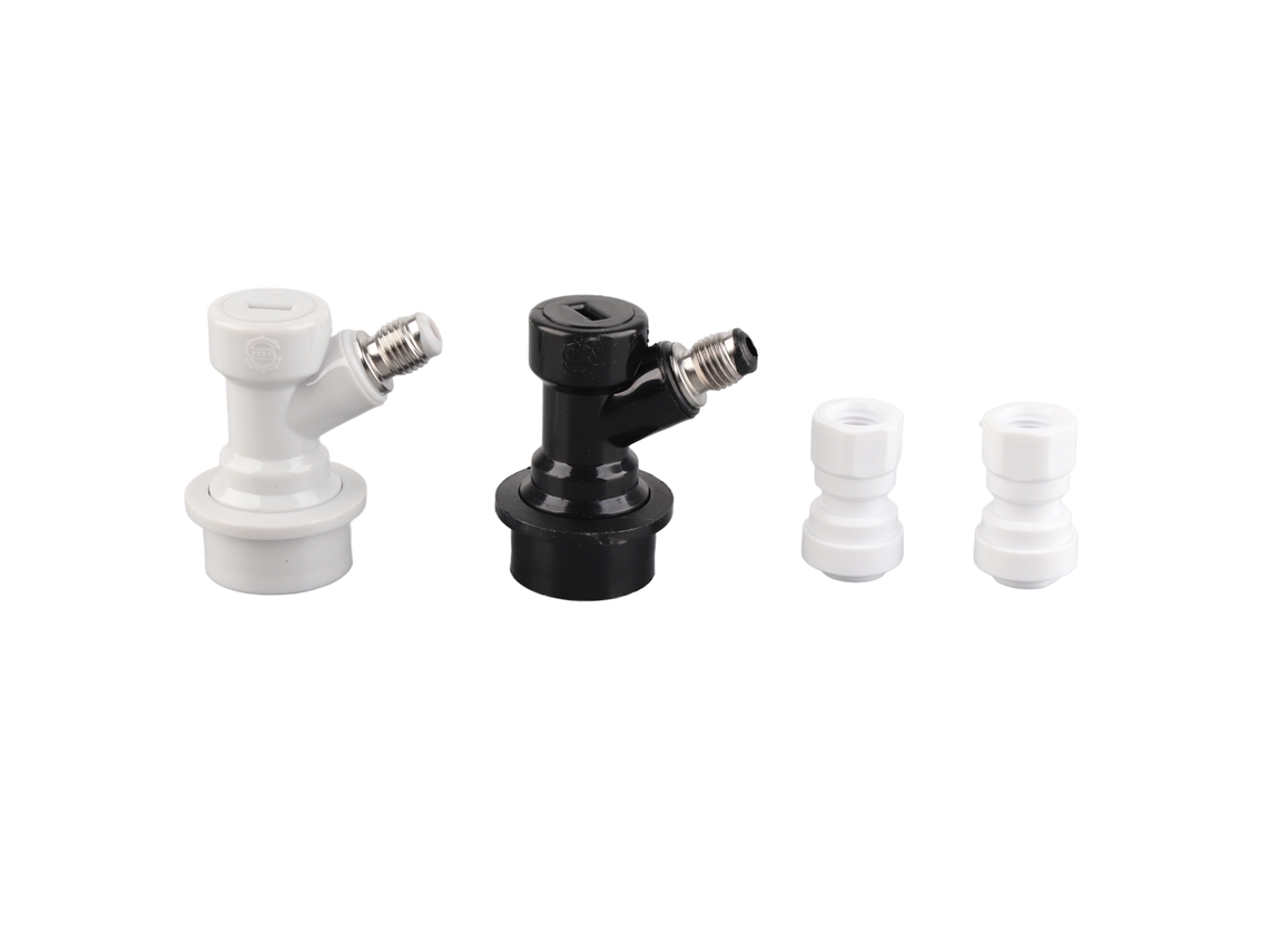 2 Peças Conector De Barril Com Fechamento De Bola + Conector De Inserção Rápida 8mm‑1/4in Ffl Para Cervejaria Caseira