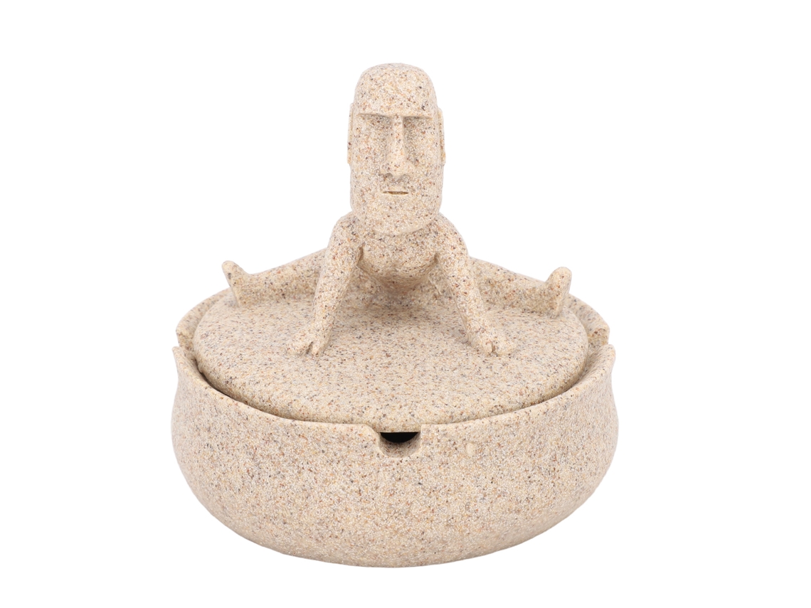Cinzeiro de Abóbora com Tampa 12cm, Material Abs, Resistente ao Calor, Versátil para Fumar